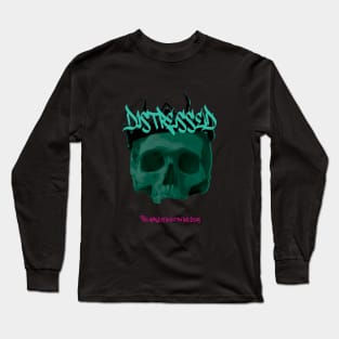 Distressed grunge skull Long Sleeve T-Shirt
